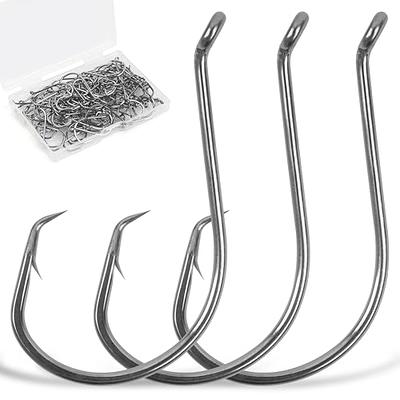  Circle Hooks Saltwater Fishing Hooks, 150pcs Octopus Hooks  Offset Catfish Bass Fishing Hook High Carbon Steel Circle Hook for Saltwater  Freshwater Size 10-10/0 : Sports & Outdoors