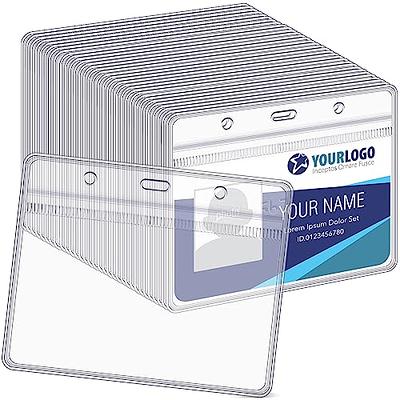 Wholesale Clear soft PVC card holder id name tags badge holder vertical or  horizontal From m.