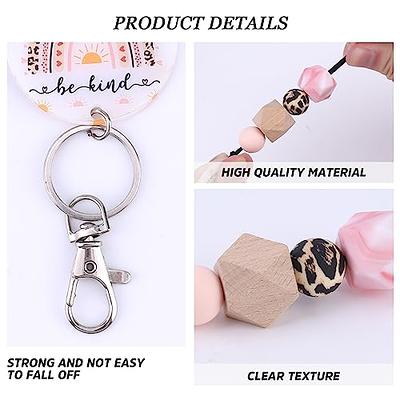 Keychain Lanyard Adjustable Silicone Beaded Boho Lanyard with Retractable  Reels Waterproof - ID Card Holder Name Tag Holder for Nurses, Office and  School, Type 2 : : Office Products