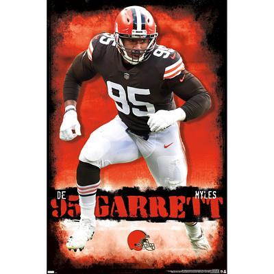 Men's Nike Myles Garrett Brown Cleveland Browns Game Player Jersey