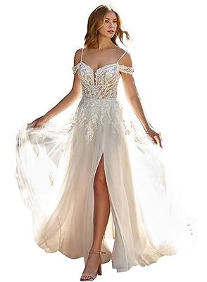 Athens Lace Applique Off-The-Shoulder Wedding Dress Ivory / 2