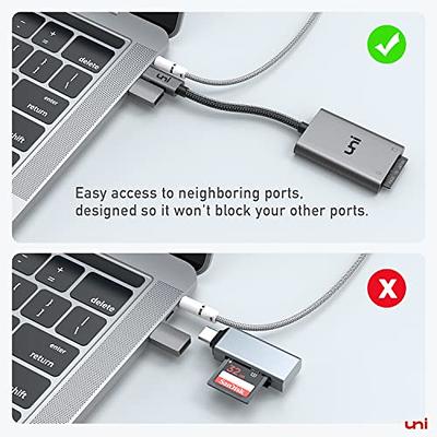 uni USB C SD Card Reader, Sturdy Micro SD Card Adapter (Durable Nylon, No  Block), High