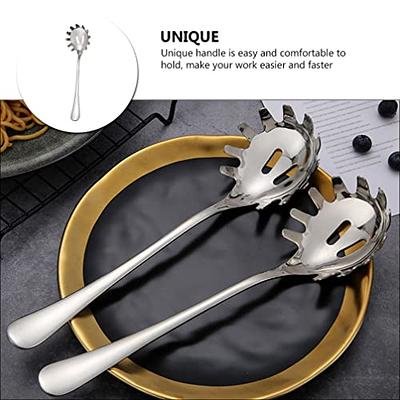 Pasta Spoon Spaghetti Tongs Spoon Set Stainless Steel Serving