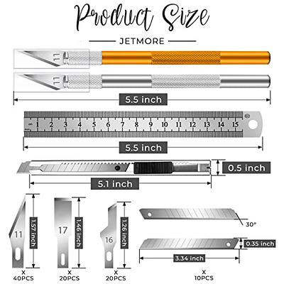 Jetmore 94 Pack Hobby Knife Exacto Knife Kit, 2 Precision Exacto