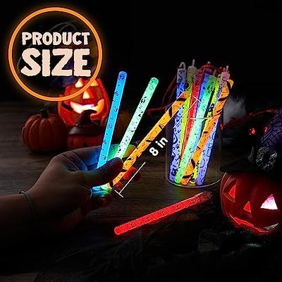 24PCS Halloween GLOW in the Dark Sticks 6'' Length Colorful Glow