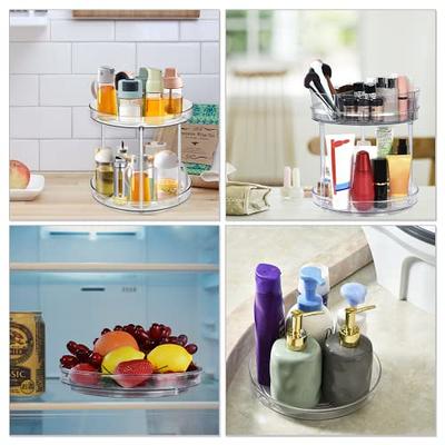 Condiment Storage Rack,household Rotating Storage Rack,transparent Condiment  Square Can Turn The Refrigerator Turntable