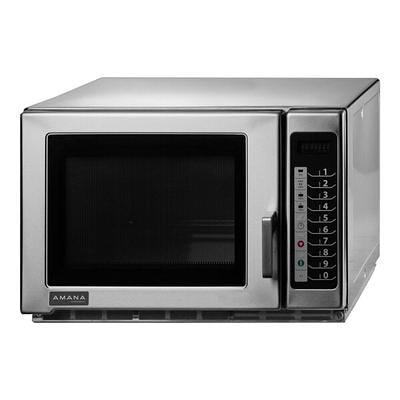 Amana HDC10Y15 Heavy-Duty Stainless Steel Compact Commercial Microwave with  Push Button Controls - 120V, 1000W