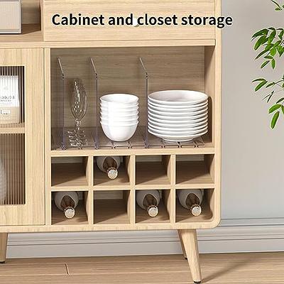 Purse Organizer for Closet, Adjustable Acrylic Shelf Divider for Clothes  Purses Handbag Closet Organizer, Adjustable for Bedroom, Kitchen, Cabinets,  5 Pack, Clear