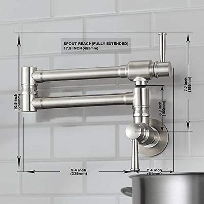 GROHE Zedra Wall Mount Pot Filler with Two Swing Joints in