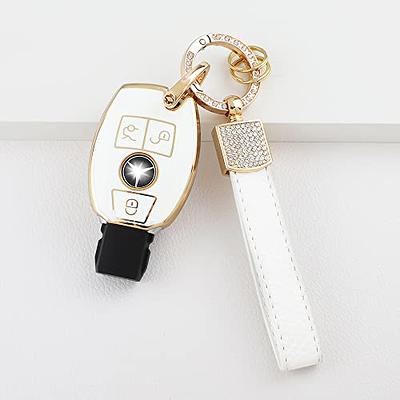 2pcs Car Key Case & Keychain Compatible With Benz