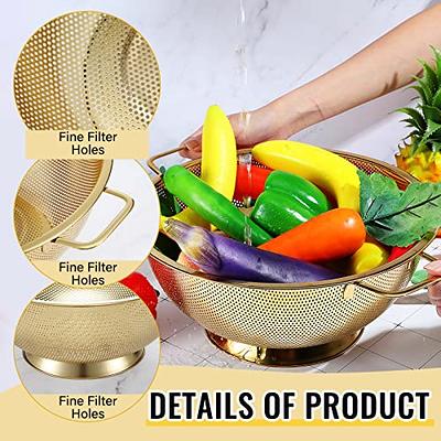 Spider Strainer, Slotted Spoon, 7.1 inch Skimmer Spoon with Wood Handle,  Stainless Steel Frying Spatula Large Strainer Ladle Metal Strainer Skimmer