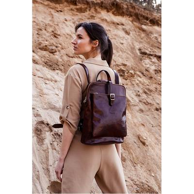 Women's Leather Backpack  Laptop Knapsack Bag Full Grain Quality