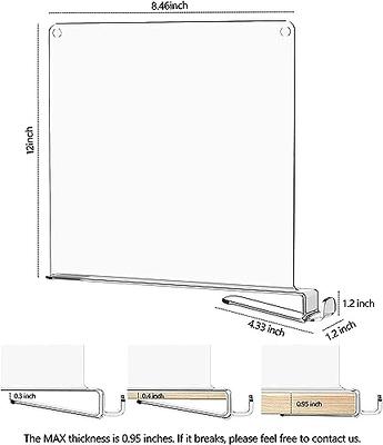 HighFree Acrylic Closet Dividers for Shelves, Clear Shelf Separators, Shelf  Dividers for Closet Organization Without Drilling for  Clothes,Books,Towels,Shoes - Yahoo Shopping