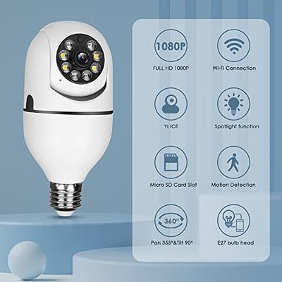  KOWVOWZ Wireless WiFi Light Bulb 1080P Security