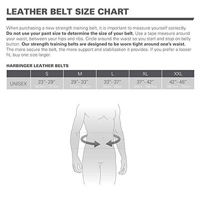 Harbinger 4 Padded Leather Weight Lifting Belt - Medium