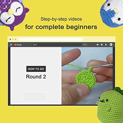 Lucky Snail Christmas Crochet Kit for Beginners, Beginner Crochet Starter Kit with Complete Step-by-Step Video Tutorials, Learn to Crochet Kits for