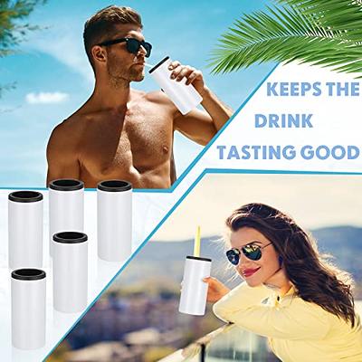 12 Pack Sublimation Skinny Can Cooler 12 Oz White Sublimation Can Holder  Blanks