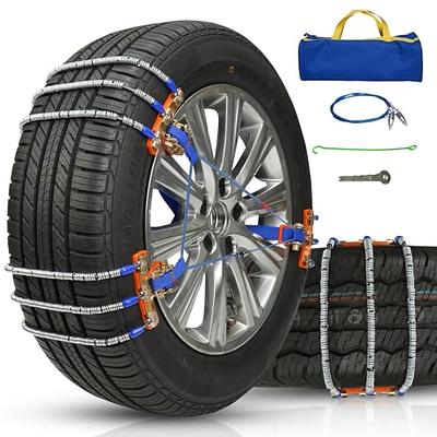 Snow Chain Anti-skid Tire Snow Chains,emergency Traction Car Snow Tyre  Chains For Passenger Cars, Pickups, And Suvs - Set Of 2