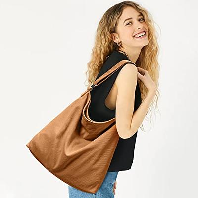 UNICEF Market | Soft Honey Brown Leather Hobo Handbag with 3 Inner Pockets  - Honey Brown Belle