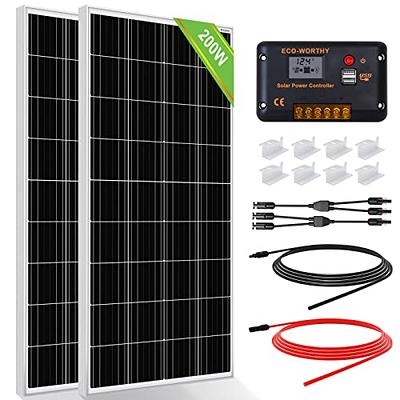 ECO-WORTHY 200 Watts 12 Volt/24 Volt Solar Panel Kit with High