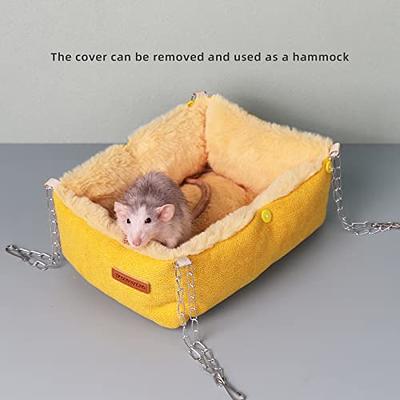 Mushroom Guinea Pig Rat Hammock and Hideout Bed Hamster Ferret Hanging  Hammock and Tunnel Tube Soft Cage Accessories for Small Animals Chinchilla