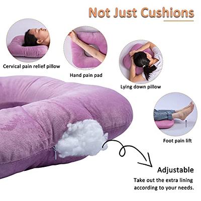 Donut Pillow for Tailbone Pain-100% Memory Foam Hemorrhoids Pain Relief  Office Chair Cushion for Back, Sciatica, Orthopedic Surgery Recovery