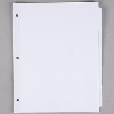 Self-Tab Index Dividers, 8-Tab, 11 x 8.5, White, 24 Sets