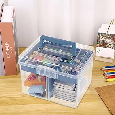  BTSKY 2 Pack Plastic Container Box with Lid, Stackable  Transparent Collapsible Storage Bin Multi-Purpose Portable Storage  Container Box Large Capacity Home Utility Box for Home, Office, Car,  Kitchen Organizing(Clear Black)