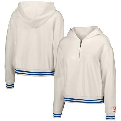 Men's Antigua Gray/White New York Giants Axe Bunker Tri-Blend Pullover  Hoodie