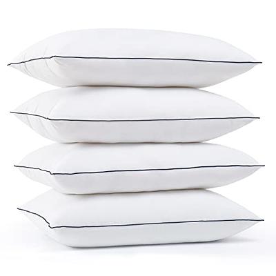 EIUE Bed Pillows for Sleeping 4 Pack Queen Size,Pillows for Side and Back  Sleepers,Super Soft Down Alternative Microfiber Filled