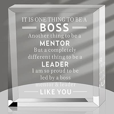 Amazon.com: Thank You Gifts for Boss Leaders Mentor Teacher Office Desk  Decor, Appreciation Bosses Day Gifts, Leaving Going Away Gifts for Best Boss  Leader Mentor kkds11 : Clothing, Shoes & Jewelry