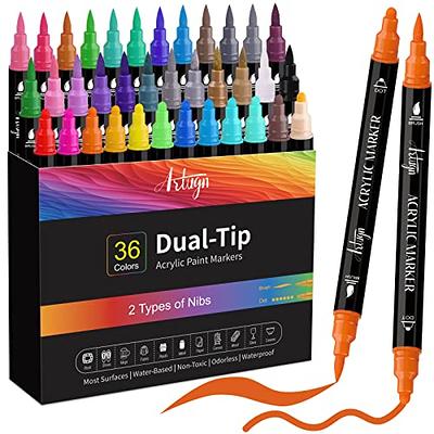 Acrylic Paint Pens Waterproof Acrylic Marker Pens Set, 12/ 18 Colors Acrylic  Pens for DIY Rock