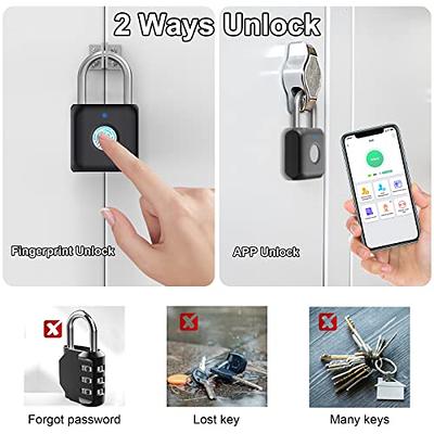 Fingerprint + Combination Padlock