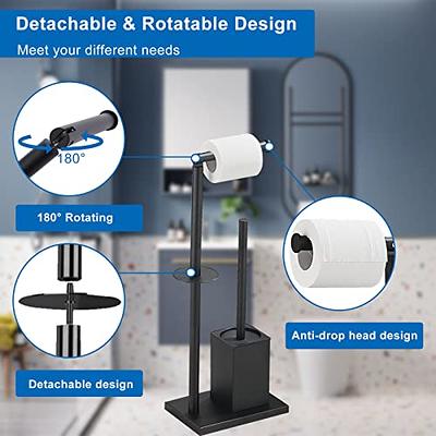 Toilet Paper Holder Free Standing - Toilet Paper Holder Stand with Storage  Shelf, Black Toilet Paper Holder with Toilet Brush, Bathroom Toilet Paper  Roll Holder, Floor Standing Toilet Roll - Yahoo Shopping