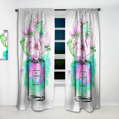 Designart 'Perfume Chanel Five III' Modern Curtain Single Panel