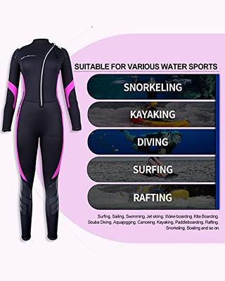 Shorty Wetsuit for Women Back Zip Diving Suit Neoprene Swimsuit for  Snorkeling Surfing Swimming Blue,3mm,M