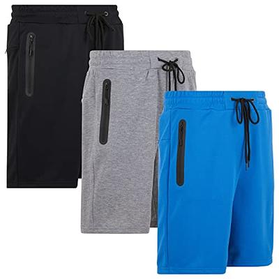 PURE CHAMP Mens Shorts French Terry 3 Pack Gym Shorts for Men