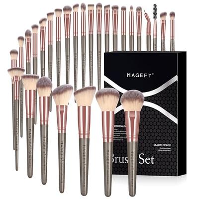 BS-MALL Makeup Brush Set 18 Pcs Premium Synthetic Foundation Powder Concealers Eye Shadows Blush Makeup Brushes