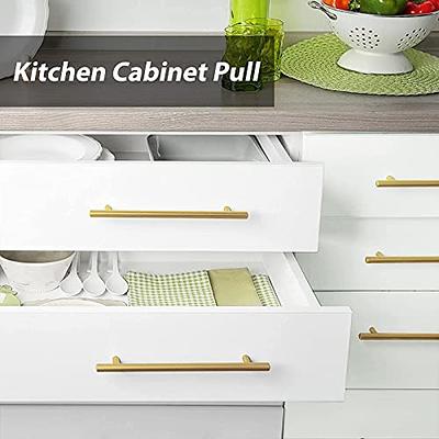 goldenwarm Brushed Brass Cabinet Cupboard Drawer Door Handle Pull Knob for Furniture  Kitchen Hardware 10in Hole Center 12-3/5in Overall Length, 2 Pack - Yahoo  Shopping
