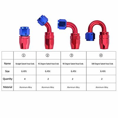 20FT 6AN 3/8 Braided Stainless Steel CPE Fuel Line Hose with 10PC Swivel Fitting  Hose Ends Adapter Kit - Yahoo Shopping