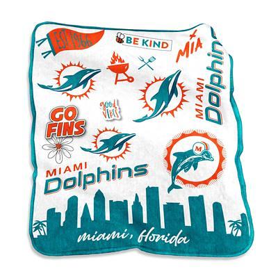 Miami Dolphins 60'' x 70'' Ultra Fleece State Stripe Blanket