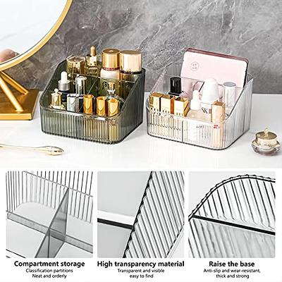 Wesiti 4 Pcs Makeup Brush Holders Organize Glass Makeup Holder Vintage  Cosmetic Makeup Storage Holder, Retro Striped Make up Brush Cup for  Lipstick