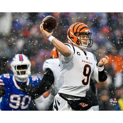 Joe Burrow Cincinnati Bengals Autographed 8 x 10 Running in White Jersey Photograph