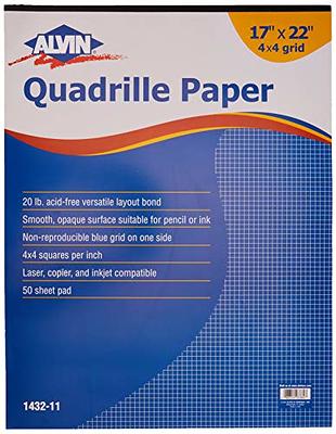 ALVIN Quadrille Paper Pad with 50 Sheets of 17 x 22 Model 1432-11  Drafting and