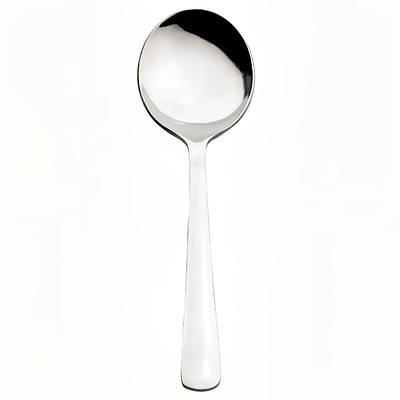 Mercer Culinary M35138 1.3 oz. Stainless Steel Solid Bowl 9 Plating Spoon