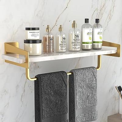 Bathroom Shelves Black Gold Wall Mounted Floating Shelf for Kitchen Bathroom  Rustproof Space Aluminum Kitchen Organizer Bathroom Accessories 