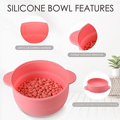 2Pcs Silicone Wax Warmer Liner, Non-Stick Wax Pot Silicone Bowl Replacement