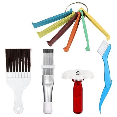 4pcs Air Conditioner Condenser Fin Cleaning Brush and Comb Set Fin Cleaner  Fin Straightener Refrigerator Coil Cleaning Whisk Brush Folding Brush HVAC  Maintenance Evaporator Radiator Repair Clean Tool 