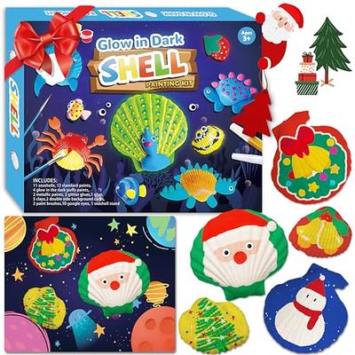 Shell Painting Kit-Arts and Crafts for Girls & Boys Ages 4-12 Craft Kits Art  Set with 10 Sea Shells & More Art Supplies Birthday Gifts Painting Toys for  4 5 6 7 8 9 10 Year Old Kids Activities