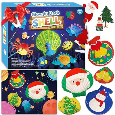 Shell Painting Kit-Arts and Crafts for Girls & Boys Ages 4-12 Craft Kits  Art Set with 10 Sea Shells & More Art Supplies Birthday Gifts Painting Toys  for 4 5 6 7 8 9 10 Year Old Kids Activities